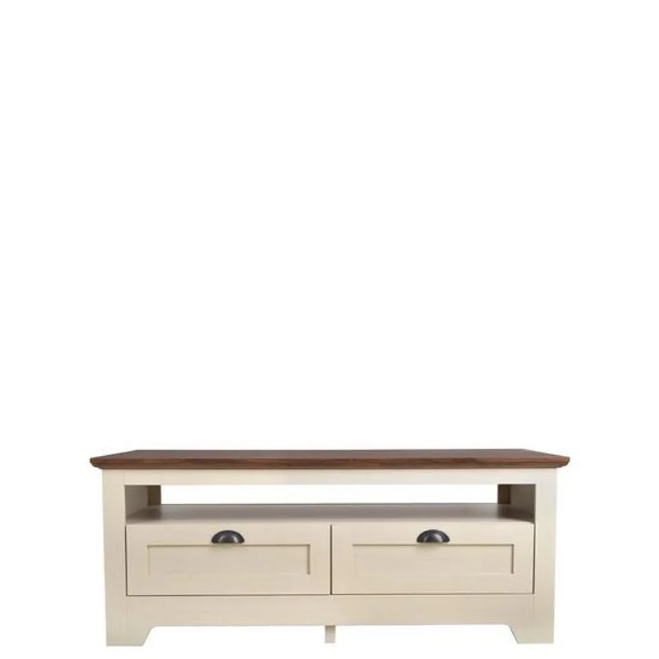 BOXED GRADE 1 DEVON STORAGE COFFEE TABLE IVORY/WALNUT-EFFECT (1 BOX)