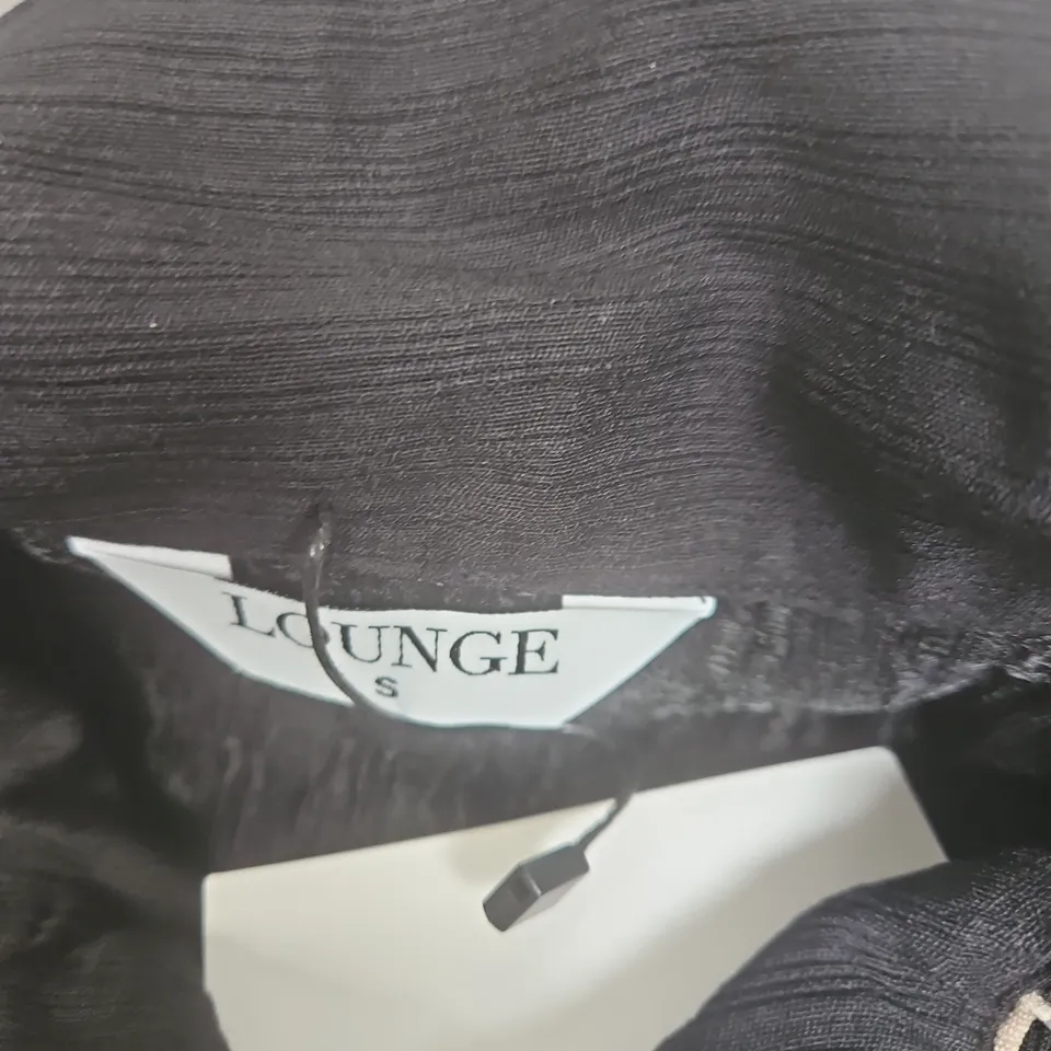 LOUNGE BLACK WOMEN'S PYJAMA TOP+ PANTS  – UK SIZE S