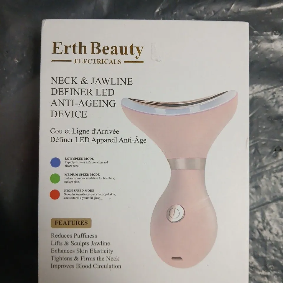 ERTH BEAUTY NECK & JAWLINE DEFINER LED ANTI-AGEING DEVICE 