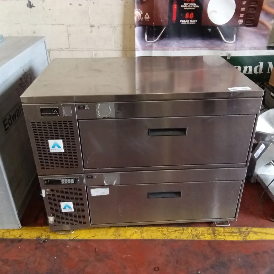 ADANDE VCR2 STANDARD DEPTH DOUBLE UNDERCOUNTER TEMPERATURE CONTROLLED DRAWER UNIT - REAR ENGINE