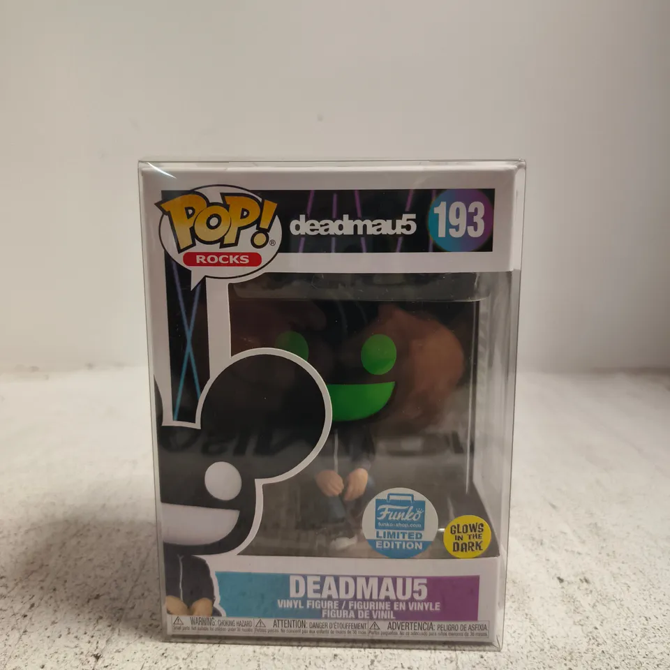 FUNKO POP! ROCK - DEADMAU5 GLOW-IN-THE-DARK LIMITED EDITION VINYL FIGURE – BOXED (NO. 193)