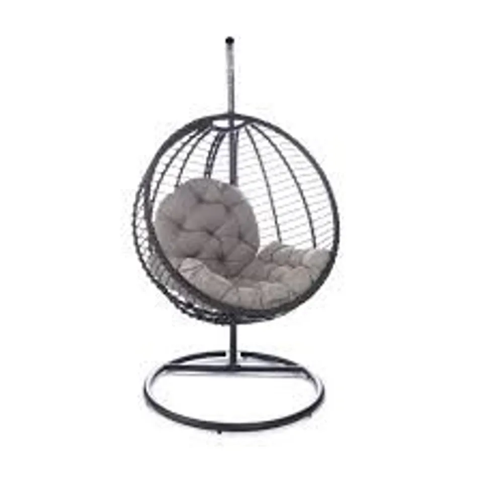 BOXED INNOVATORS ROUND IBIZA HANGING CHAIR, GREY [COLLECTION ONLY]