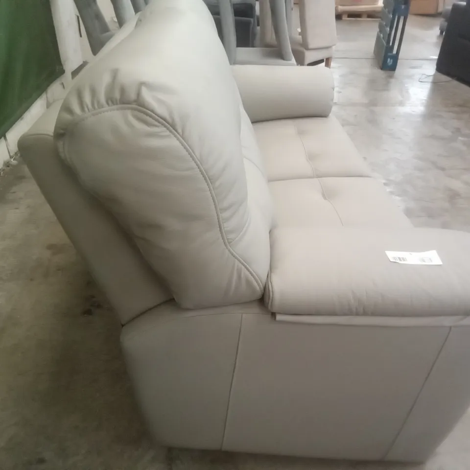 DESIGNER G PLAN MADE STRATFORD 2 SEATER SOFA - CAMBRIDGE GREY LEATHER 