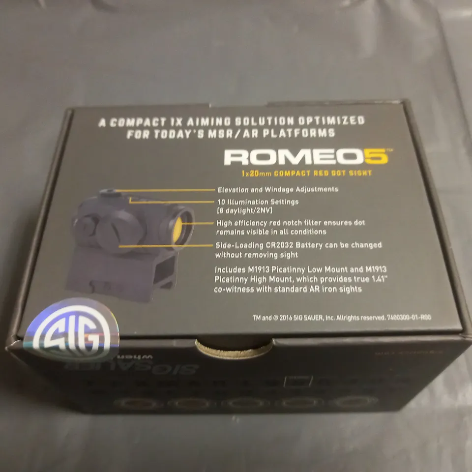 SEALED SIG SAUER ROMEO5 1X20MM COMPACT RED DOT SIGHT