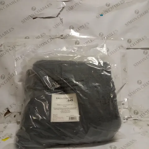 BRENTFORDS TEDDY FLEECE DUVET SET