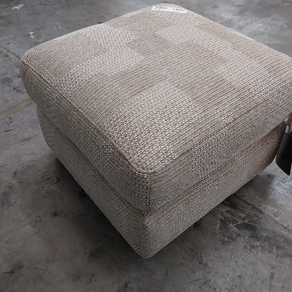 QUALITY BRITISH DESIGNER G PLAN AVON FOOTSTOOL FARO SANDS FABRIC 