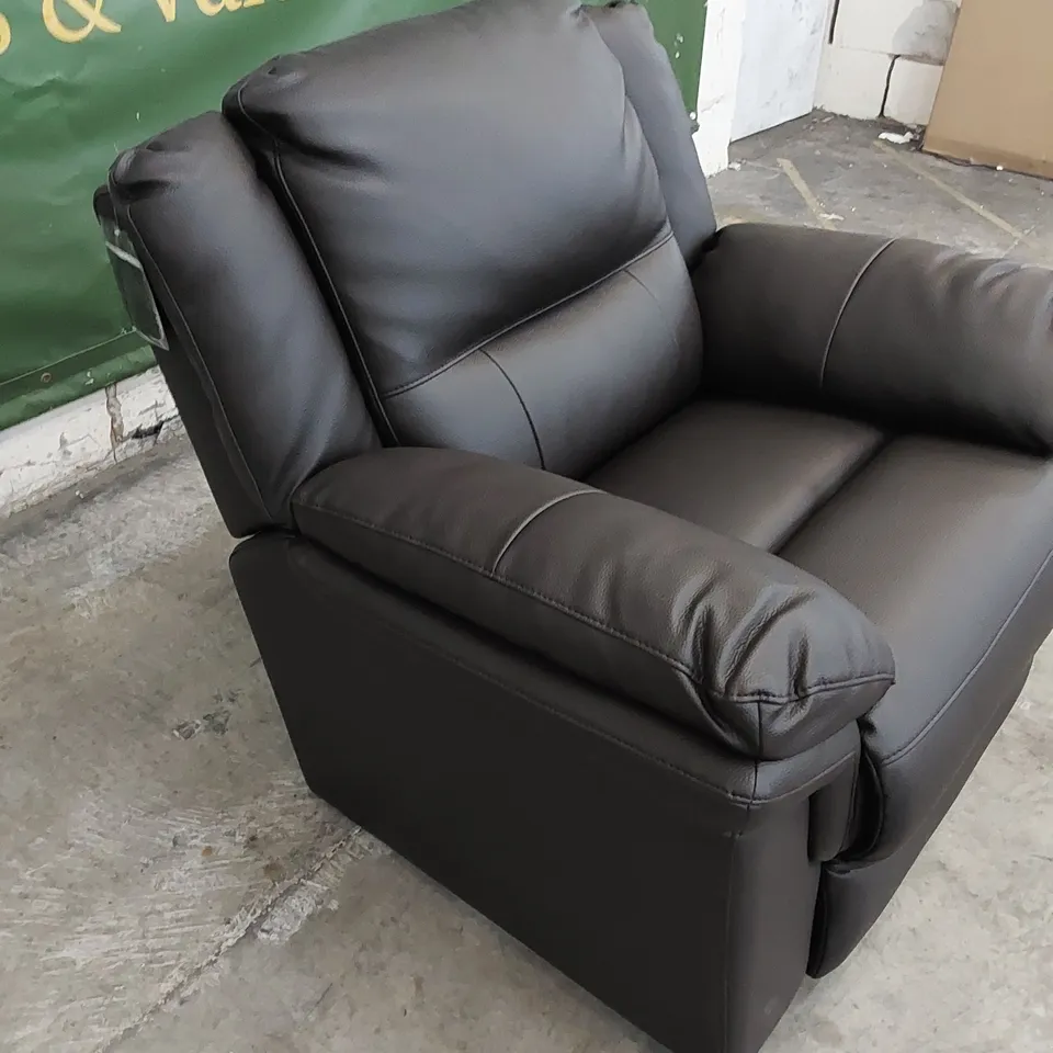 DESIGNER ALBION STATIC ARMCHAIR IN LEATHER 