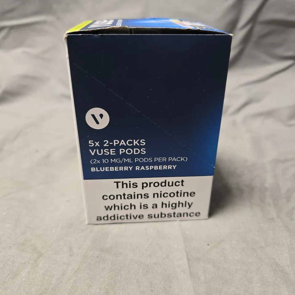 VUSE BLUEBERRY RASPBERRY VAPE PODS – 5X 2-PACKS, 10 MG/ML