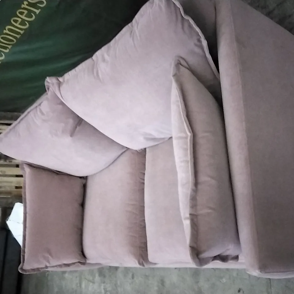 THE LOUNGE COMPANY SUNSET PINK 2 SEATER PLUSH SOFA