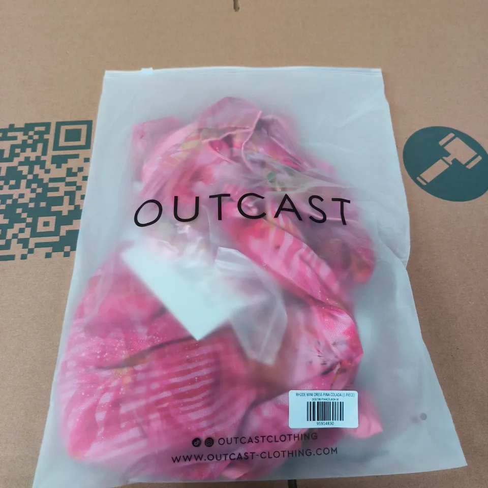 BAGGED OUTCAST RHODE MINI DRESS PINA COLADA – PINK, UK M