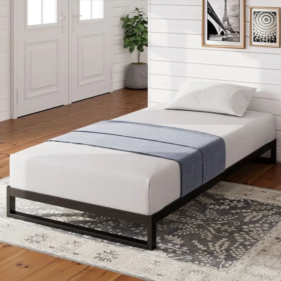 BOXED DESIGNER COLEGROVE LOW PROFILE METAL BEDFRAME (NO SIZE SPECIFIED)