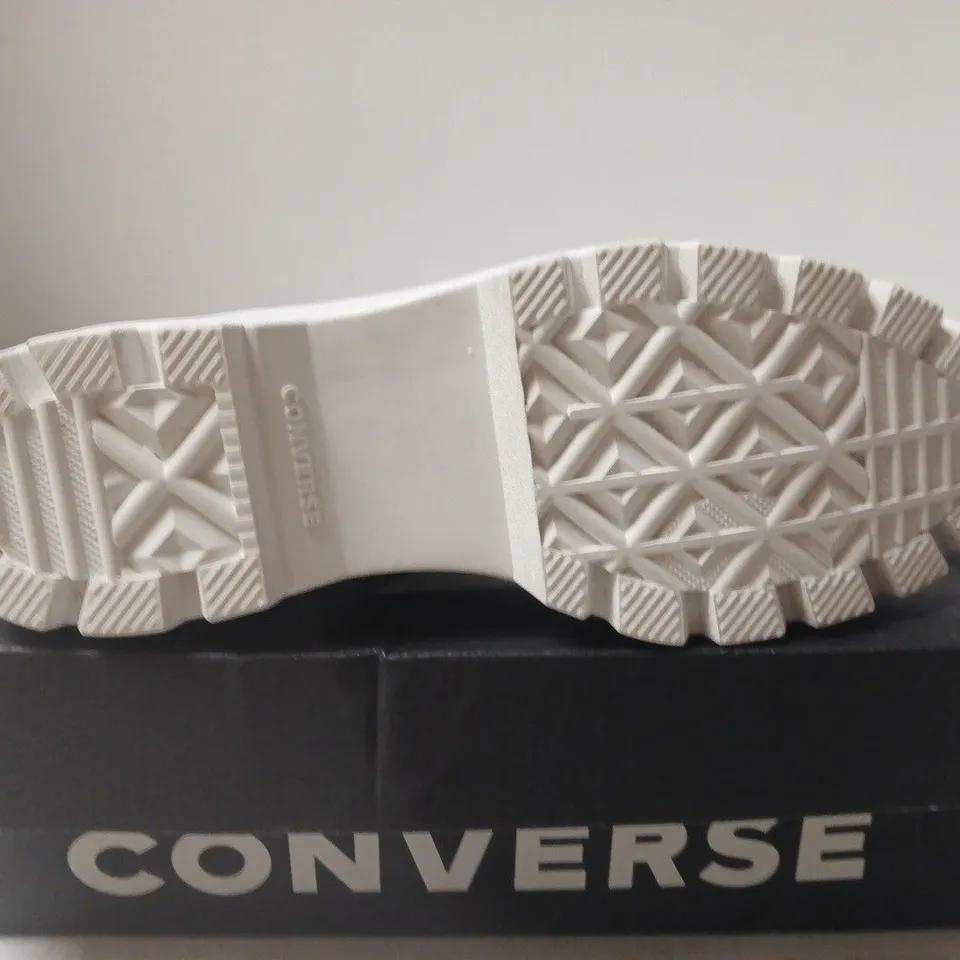 BOXED PAIR OF CONVERSE CHUCK TAYLOR ALL STAR HIGH-TOP PLATFORM SNEAKERS – BLACK, WOMEN'S UK 5