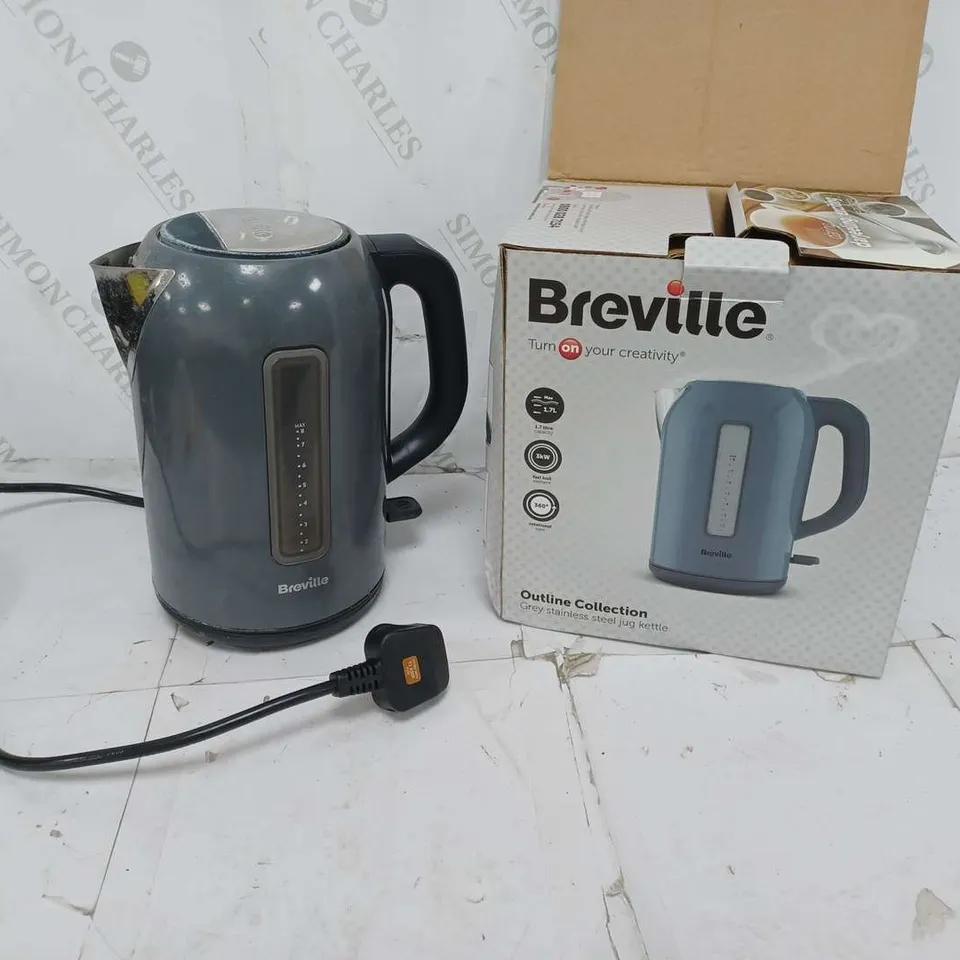 BOXED BREVILLE OUTLINE COLLECTION STEEL JUG KETTLE 