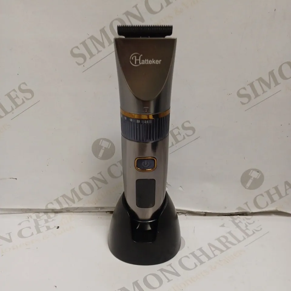 BOXED HATTEKER RECHARGEABLE HAIR AND BEARD CLIPPER.