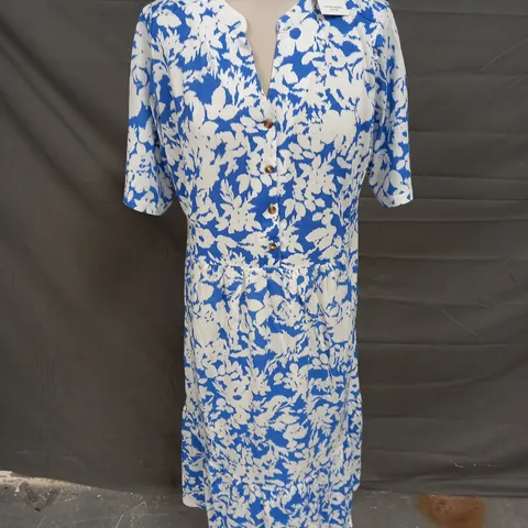 WHITE STUFF NAYA JERSEY DRESS IN BLUE SIZE UK 16P