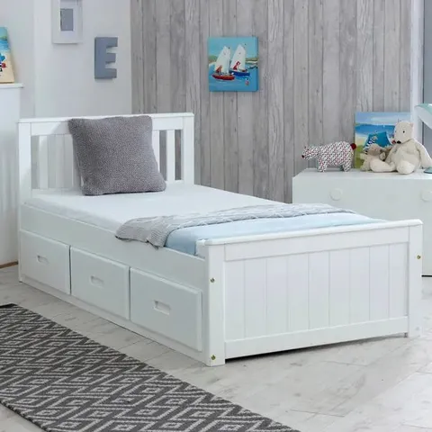 BOXED MISSION BED 3FT SINGLE - WHITE (2 BOXES)