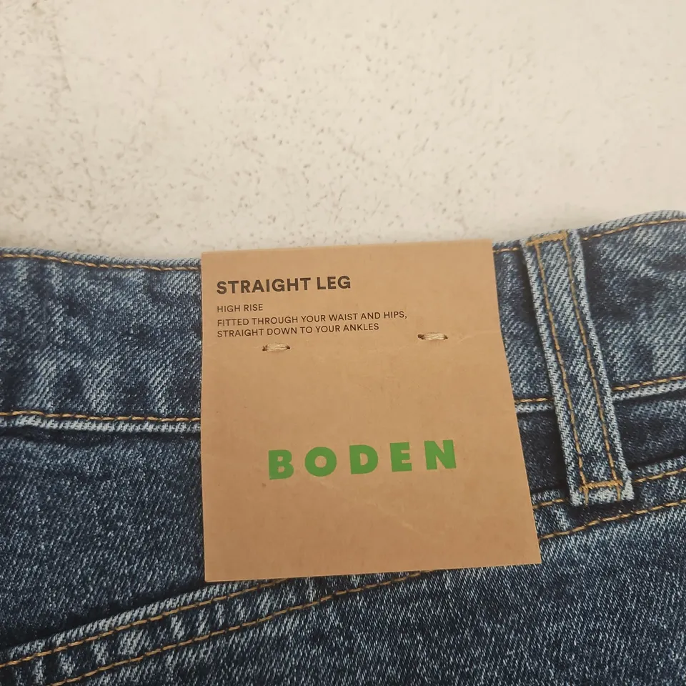 BODEN WOMEN'S STRAIGHT LEG JEANS – HIGH RISE, W28 P PETITE, MADE IN TÜRKIYE