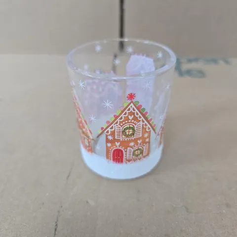 APPROXIMATELY 45 GISELA GRAHAM WINTER SCENE GLASS TEA LIGHT HOLDERS