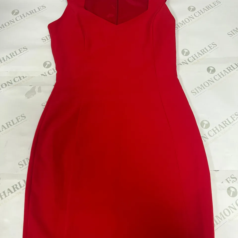 MANGO SLEEVELESS MIDI DRESS IN RED SIZE S 