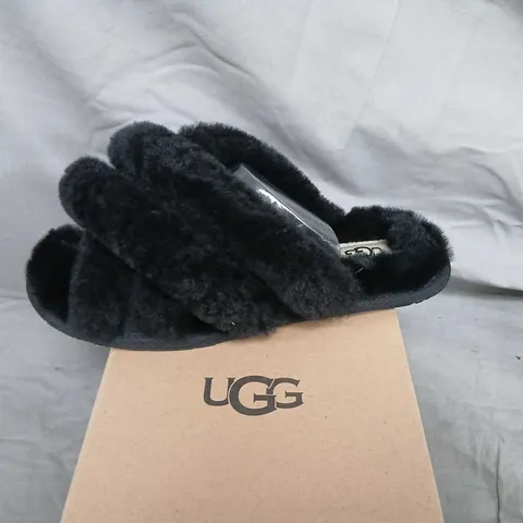 UGG SCUFFITA SLIPPERS – BLACK, WOMEN'S UK 3 (US 5, EU 36)