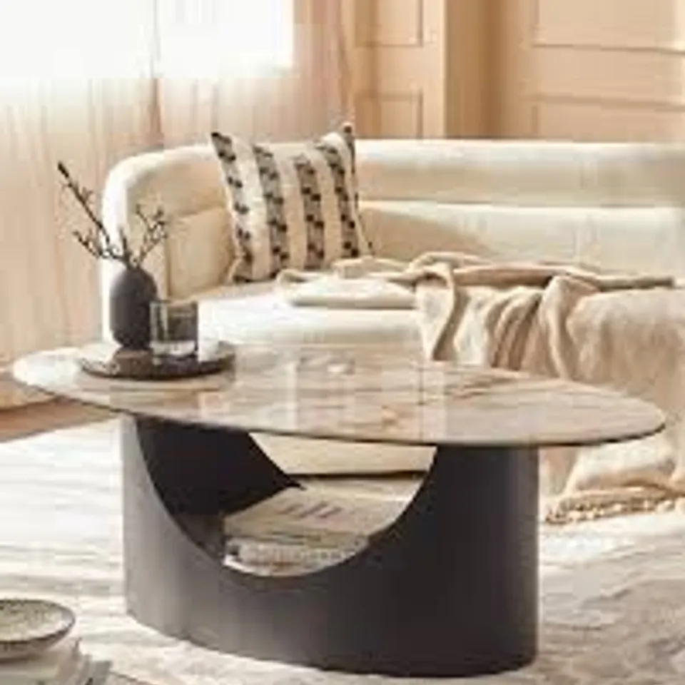 BOXED DANETTI GIOTTO NATURAL CERAMIC COFFEE TABLE (2 BOXES)