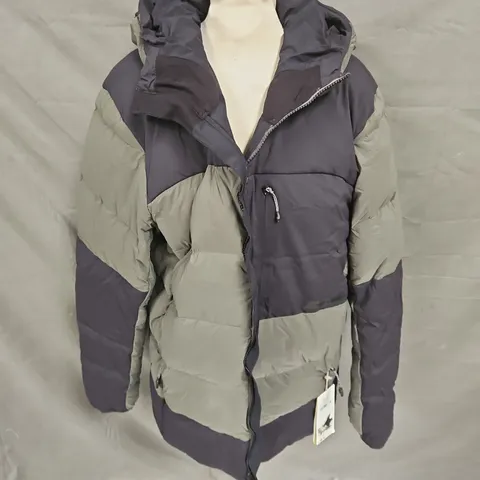 ARTILECT HIGH AF DOWN STRETCH PARKA MENS IN FOSSIL/BLACK SIZE M