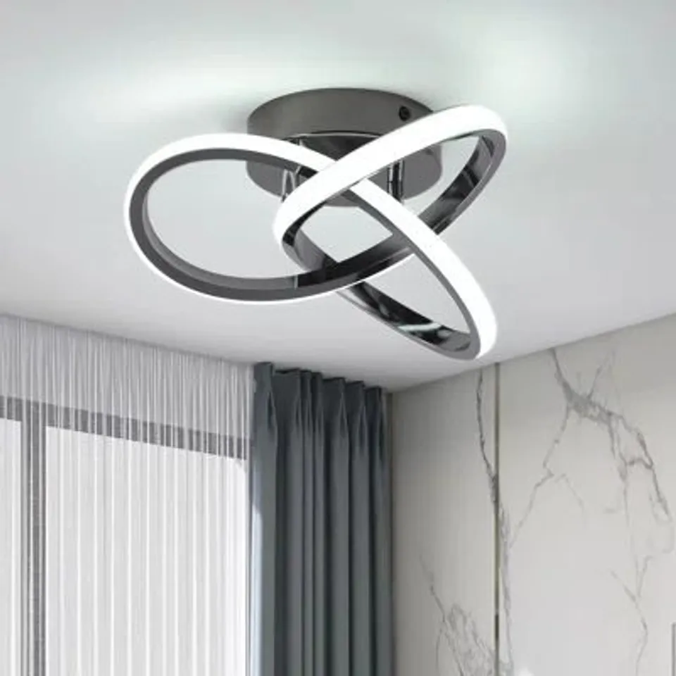 BOXED ANGSTROM 1 LIGHT 26CM UNIQUE/STATEMENT GEOMETRIC LED SEMI FLUSH MOUNT (1 BOX)