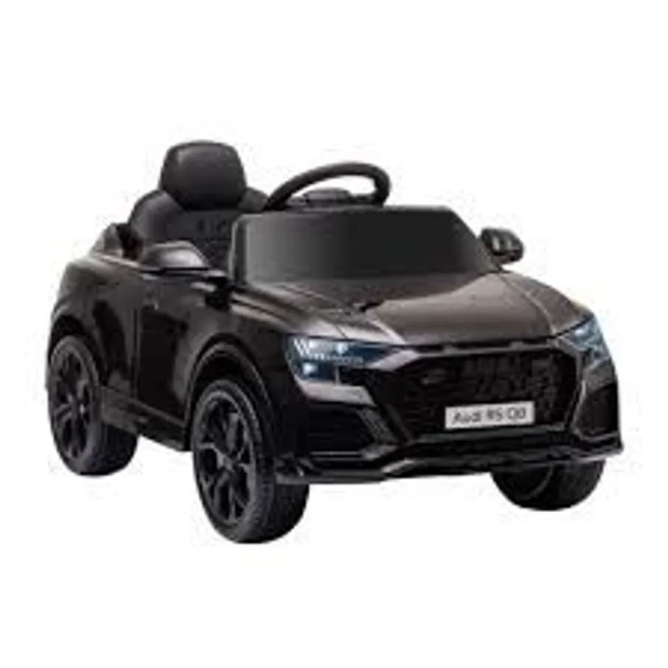 BOXED HOMCOM LICENSED AUDI RS Q8 ELECTRIC RIDE ON CAR, WITH REMOTE CONTROL - BLACK (1 BOX)