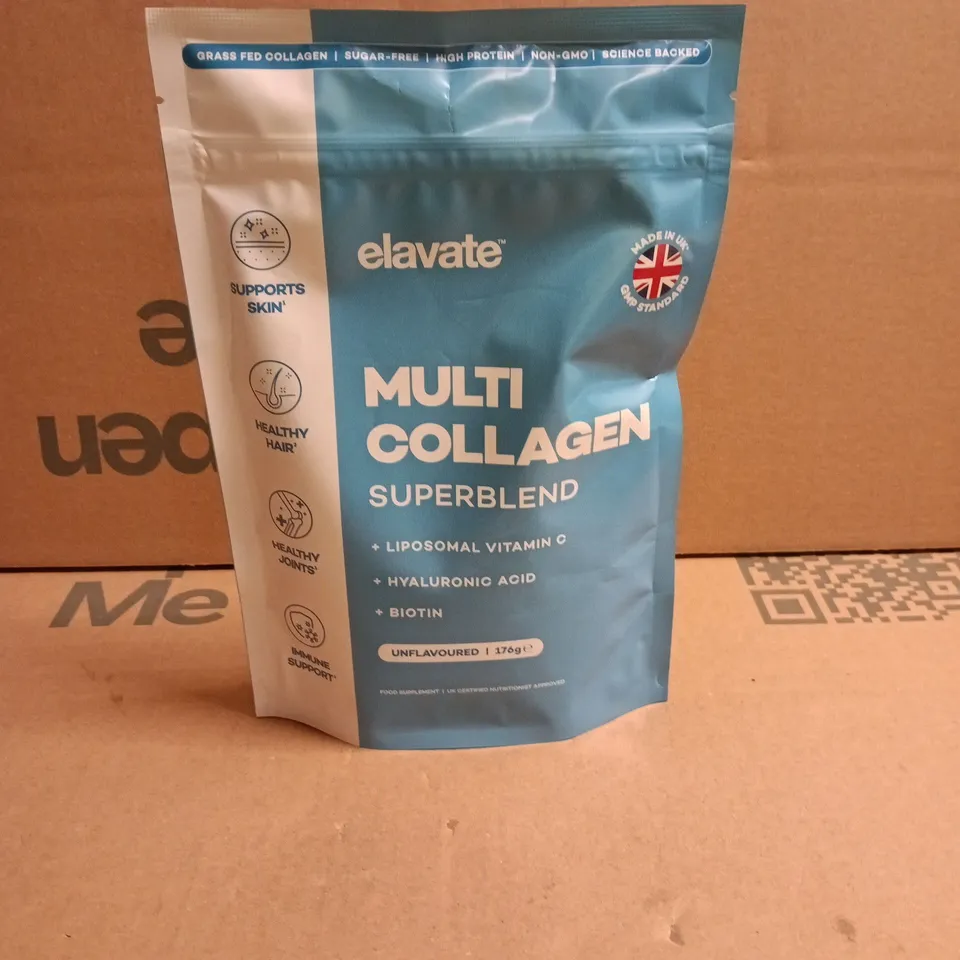 ELAVATE MULTI COLLAGEN SUPERBLEND – LIPOSOMAL VITAMIN C, HYALURONIC ACID & BIOTIN (176 G)