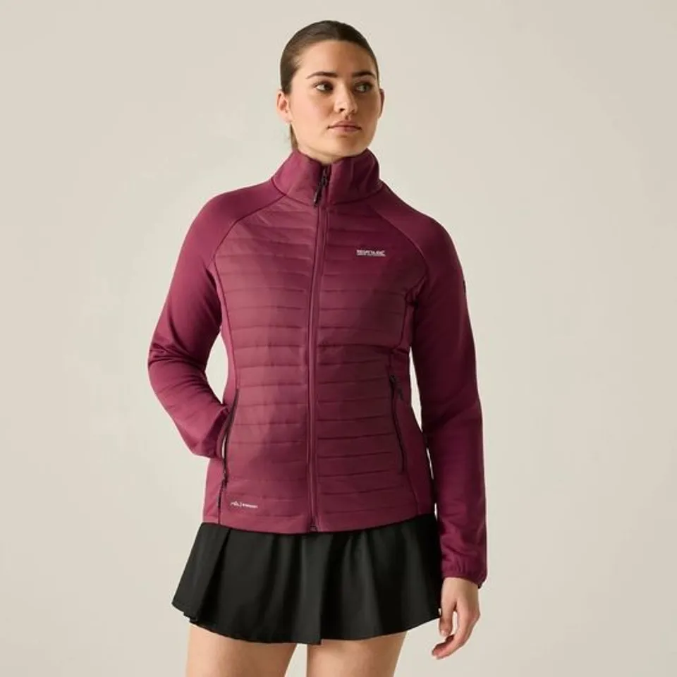 BRAND NEW REGATTA WOMEN'S CLUMBER HYBRID JACKET IN DARK PIMENTO - 10