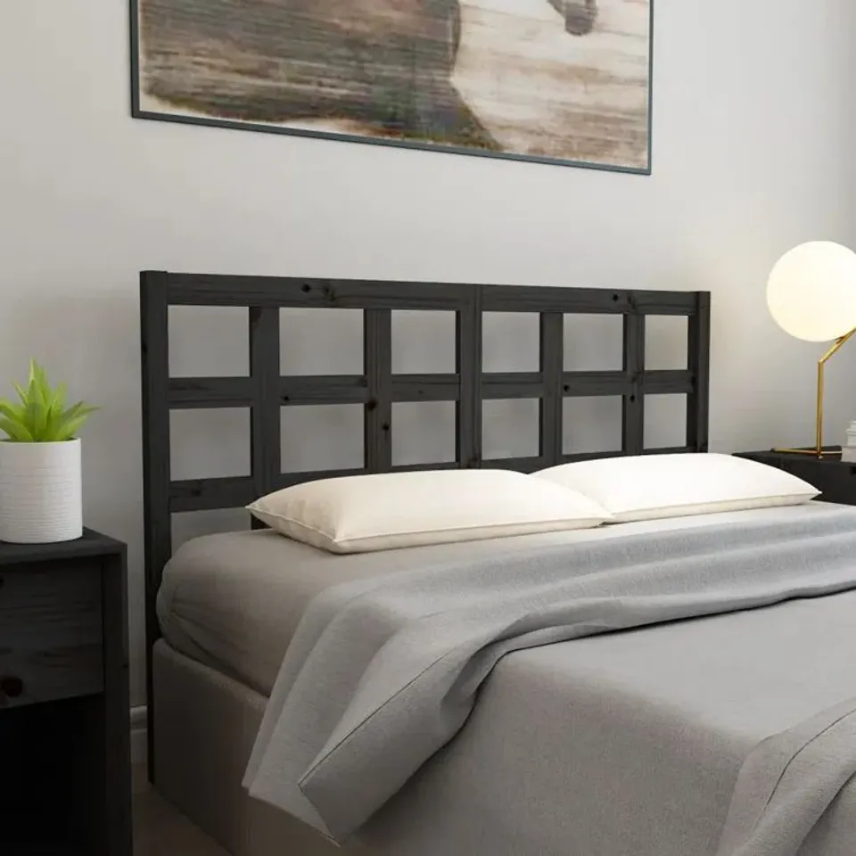 BOXED MENDOTA SOLID WOOD HEADBOARD BED - 1 BOX