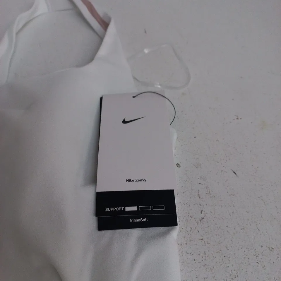 NIKE PADDED WOMEN'S TRAINING TANK TOP – WHITE, SIZE M