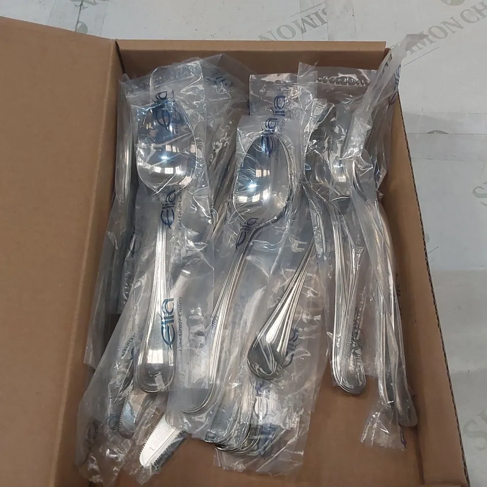 BOXED ELIA REED APPROXIMATELY 24 PIECE STAINLESS STEEL CUTLERY SET, SERVICE FOR 6