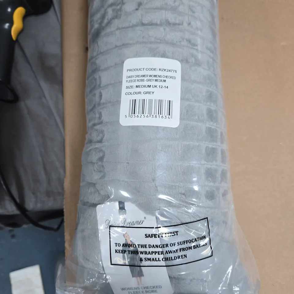 BOX OF APPROXIMATELY 15 ASSORTED ITEMS TO INCLUDE: OLIVIA ROCCO WOMENS ROBE UK 12-14