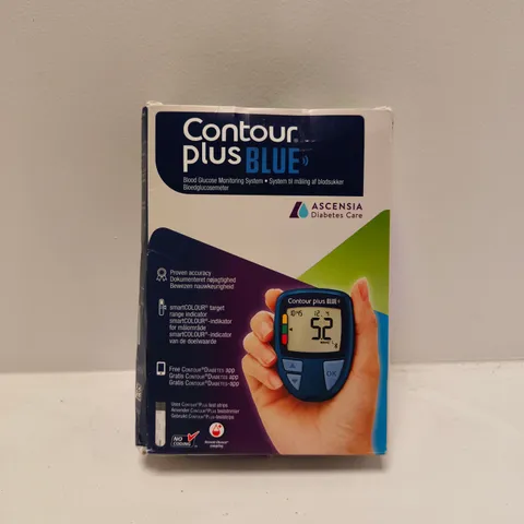CONTOUR PLUS BLUE BLOOD GLUCOSE MONITORING SYSTEM – BOXED