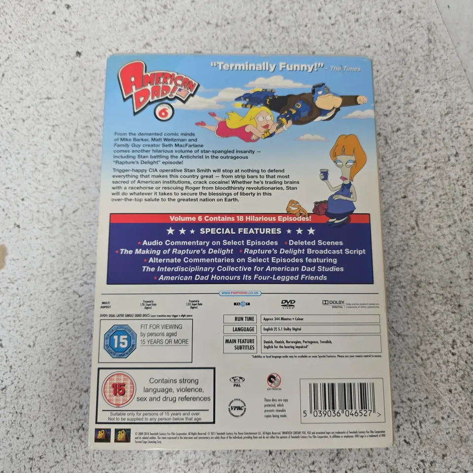 AMERICAN DAD! VOLUME 6 – 3-DISC DVD SET