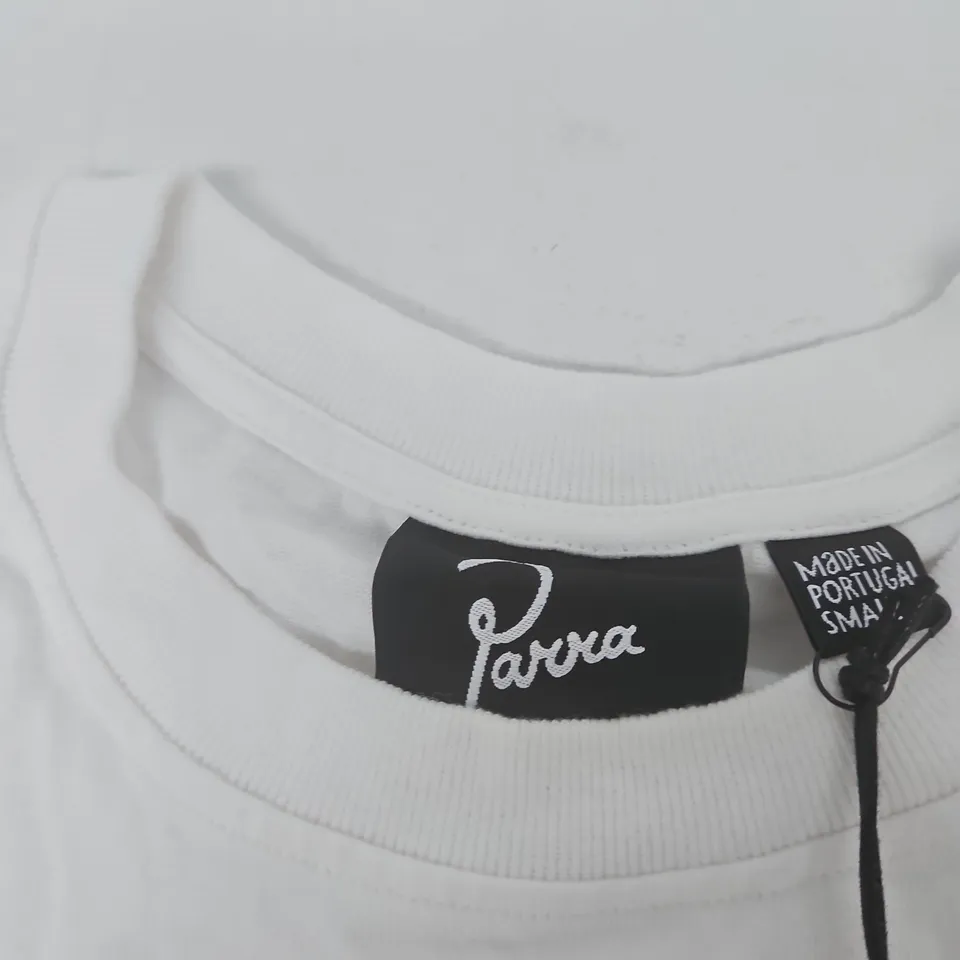 PARRA WHITE T-SHIRT – LOGO TEE SMALL