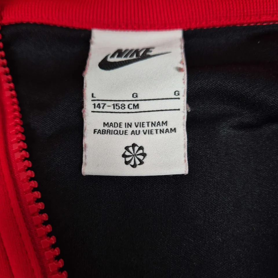 Nike Air Jacket – Red/Black, Youth Size L (147-158 cm), Made in Vietnam