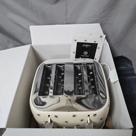 CATH KIDSTON LONDON 4-SLICE TOASTER – BEES PATTERN, BOXED