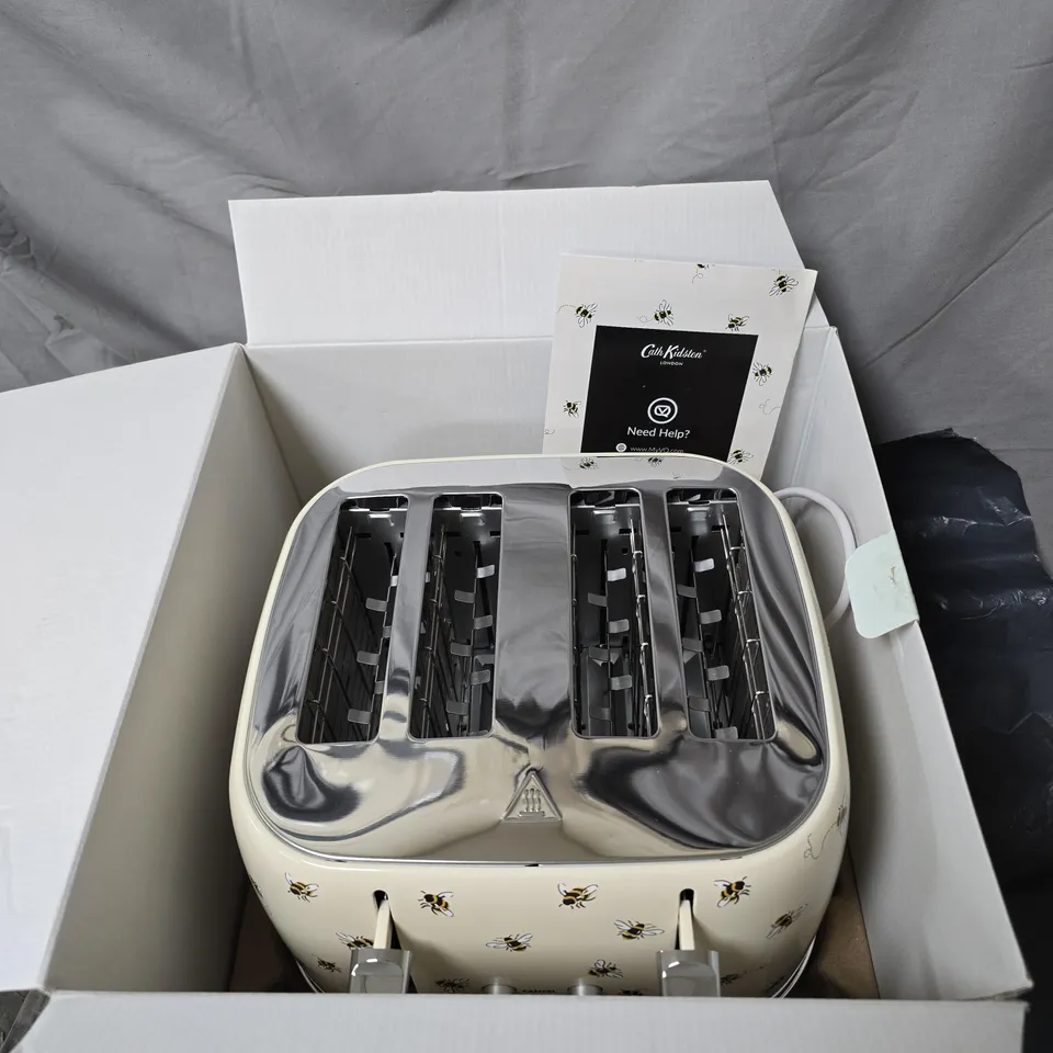 CATH KIDSTON LONDON 4-SLICE TOASTER – BEES PATTERN, BOXED