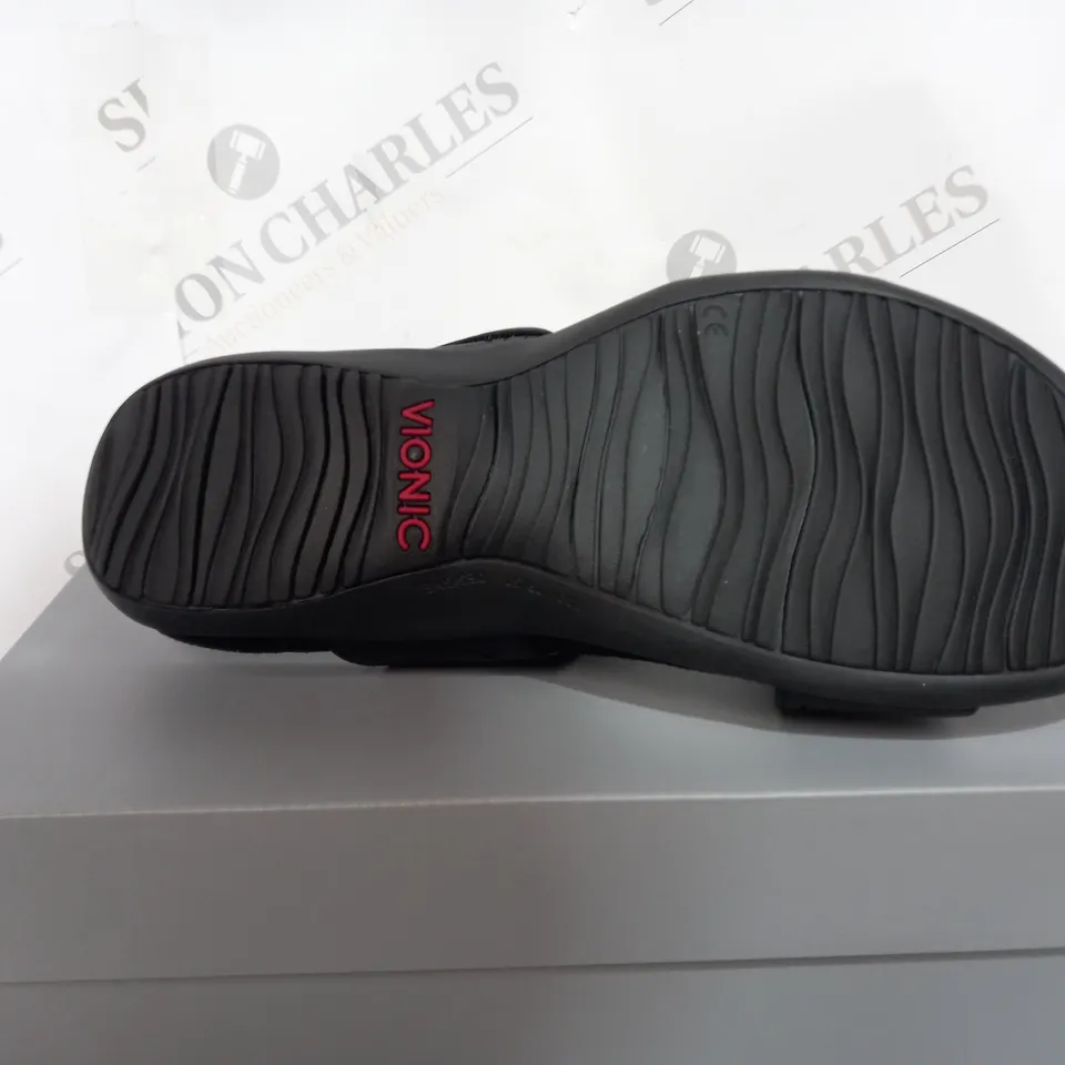 BOXED VIONIC BLACK REST SANDALS IN BLACK - WOMENS 7