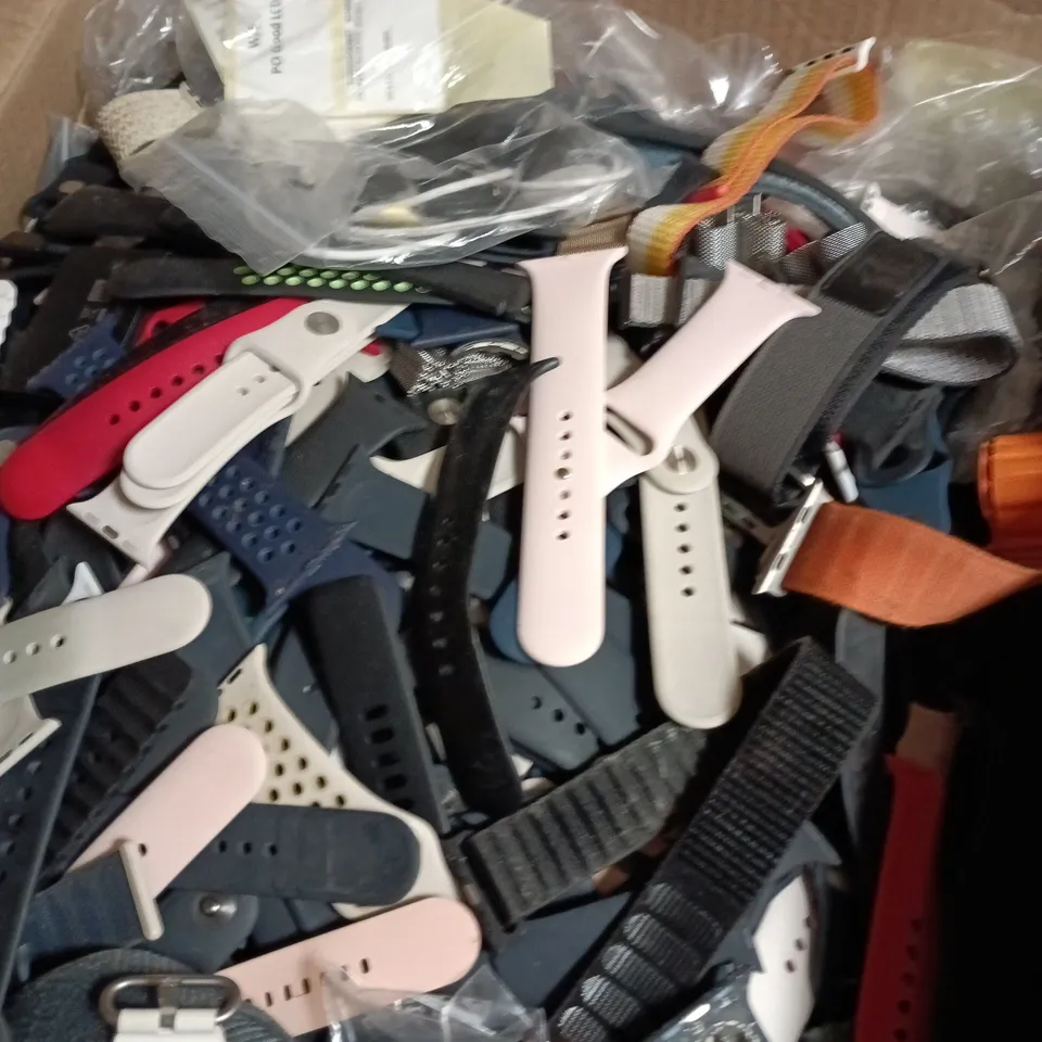 BOX OF APPROXIMATELY 100 ASSORTED WATCH BANDS