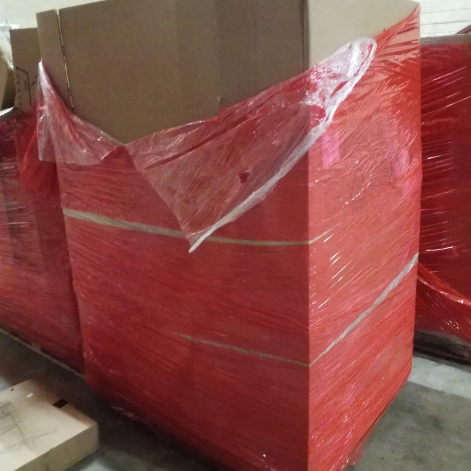 PALLET CONTAINING ASSORTED PRODUCTS INCLUDING HIGH CHAIR, BRIDGE PRO 30L AIR FRYER OVEN, BABY PLAYPEN & COFFEE TABLE