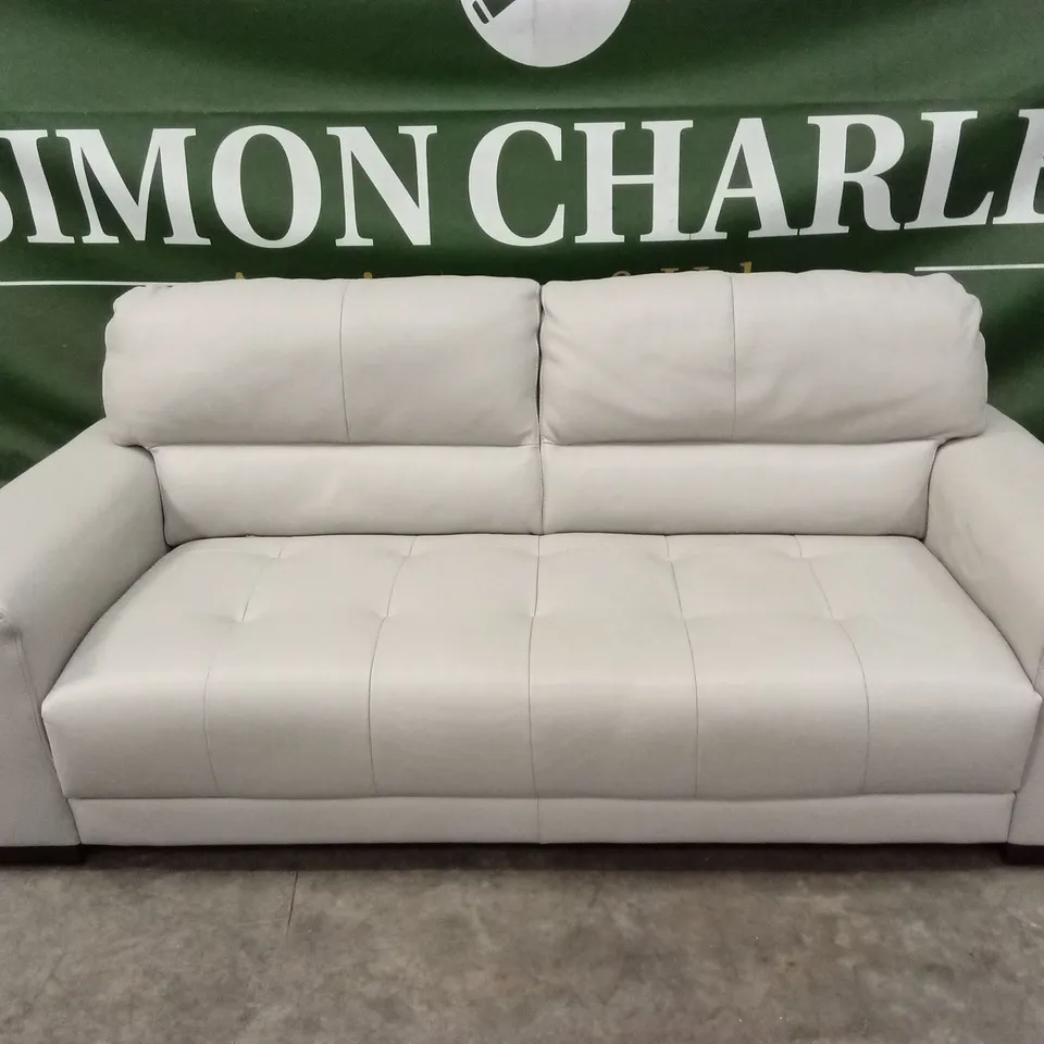 QUALITY DESIGNER ITALIAN MADE MARCOS 3 SEATER LEATHER SOFA