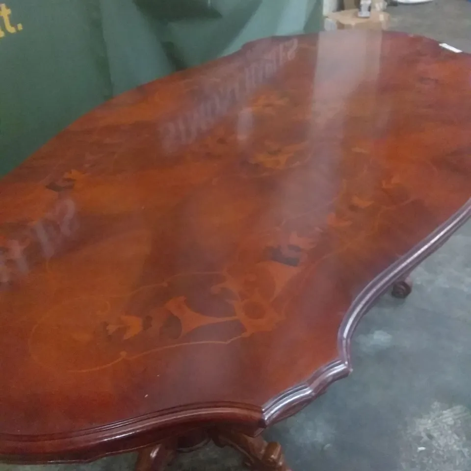 DOUBLE PILLARED MULTIFUNCTIONAL WOODEN DINING ROOM TABLE