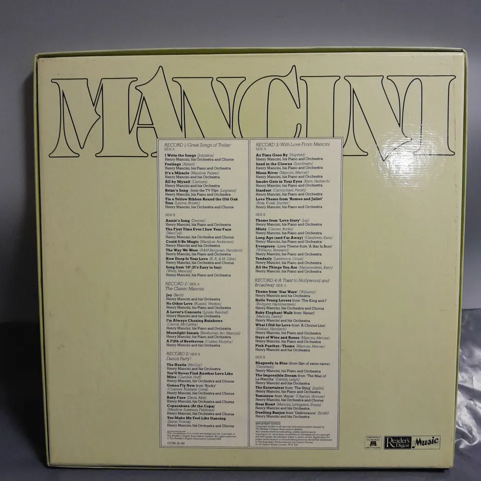 BOXED MANCINI MOODS & MOLODIES SET OF 4 VINYLS