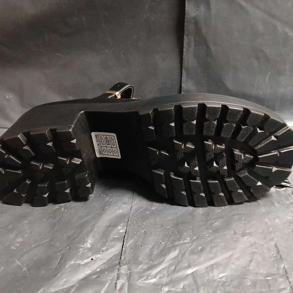 BOXED PAIR OF KOI BLACK MARY JANE SHOES WITH BUCKLE STRAP – WOMEN'S, PLATFORM - UK SIZE 5