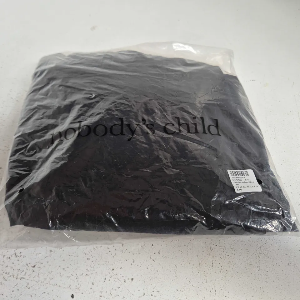 NOBODY'S CHILD TERRA MIDI DRESS – BLACK, UK 14 (EU 42)