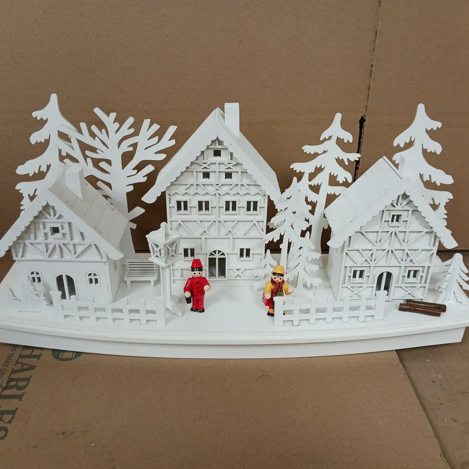 WHITE WOOD LIT VILLAGE SCENE RRP £34.99