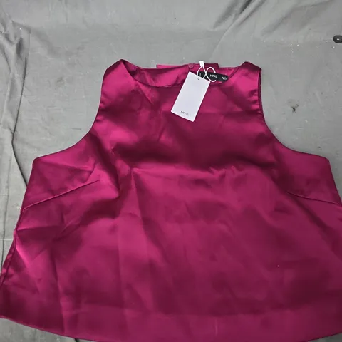 MNG WOMENS MINI TOP IN GLOSS PINK - EU LARGE